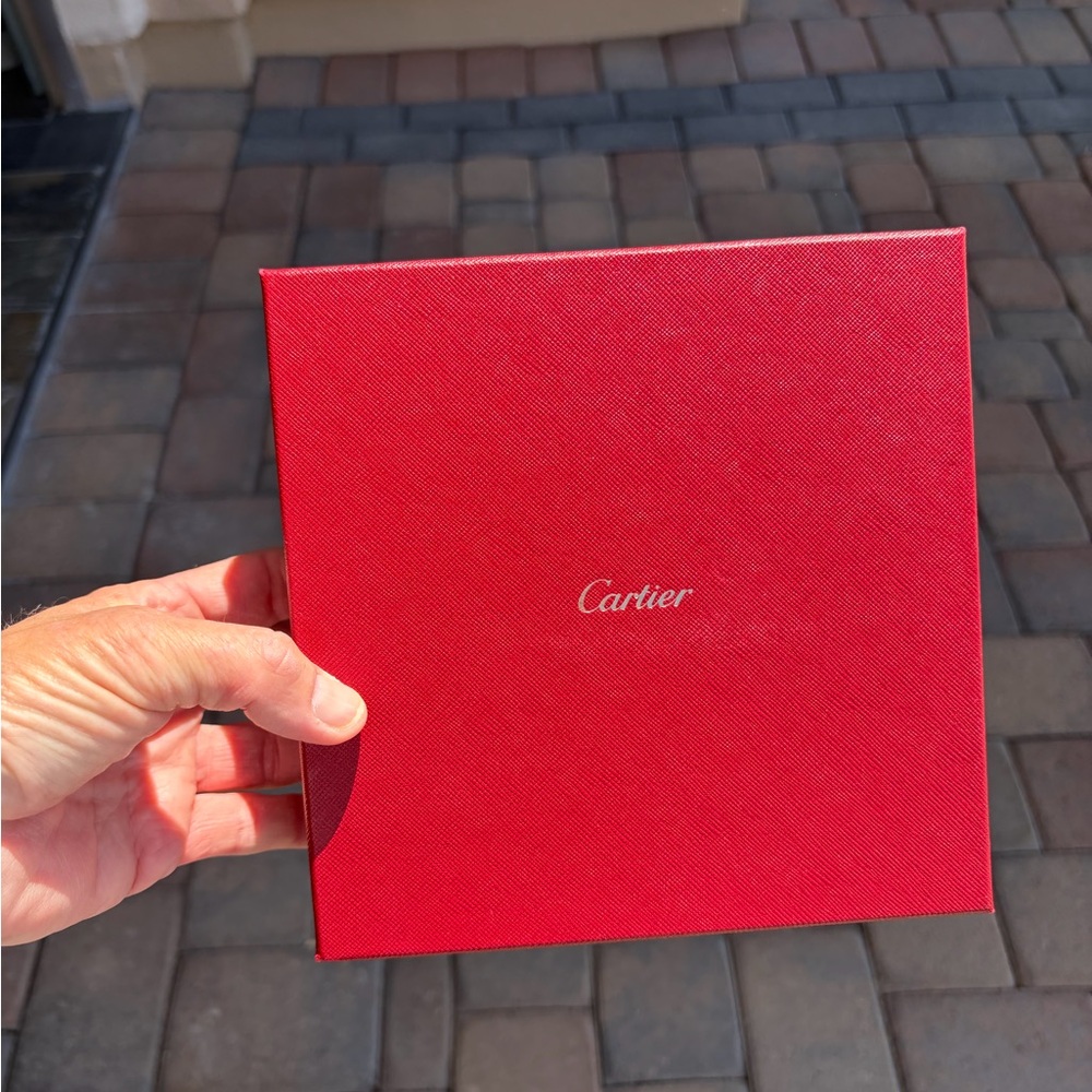 Cartier Red gift Presentation Box with Gold Logo